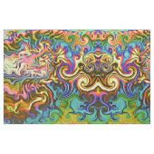 布サイケデリック虹のネオン幾何学的な渦 ファブリック (ファットクウォーター)