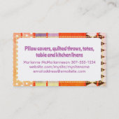 布スタック裁縫シームレスキルターキルティング 名刺 (裏面)