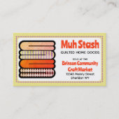 布スタック裁縫シームレスキルターキルティング 名刺 (正面)