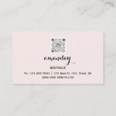 布ハンガードレスファッションショップバラQRコードロゴ 名刺 (裏面)