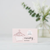 布ハンガードレスファッションショップバラQRコードロゴ 名刺 (スタンド正面)