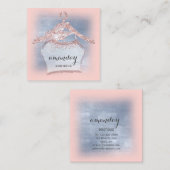 布ハンガードレスファッションショップブルーバラダイヤモンド スクエア名刺 (正面/裏面)