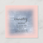 布ハンガードレスファッションショップブルーバラダイヤモンド スクエア名刺 (裏面)