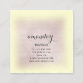 布ハンガードレスファッションショップ金ゴールドダイヤモンド スクエア名刺 (裏面)