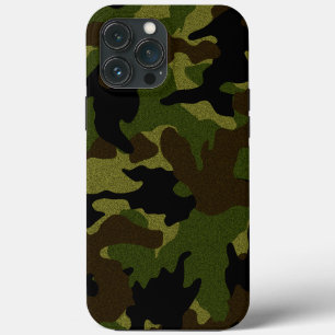 布フェイク緑迷彩柄軍隊迷彩模様 iPhone 13 PRO MAXケース