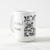 布マグで縫う コーヒーマグカップ (正面左)