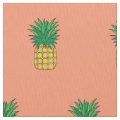 布ユニークピンクのパイナップル ファブリック (クローズアップ)