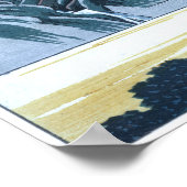 布出日本の須手山浮世絵 ポスター (角)