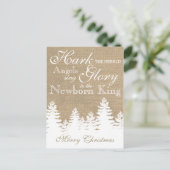 布告者の天使|のキリスト教のクリスマスカードを傾聴して下さい シーズンポストカード (スタンド正面)