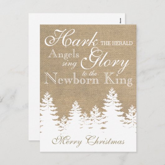 布告者の天使|のキリスト教のクリスマスカードを傾聴して下さい シーズンポストカード (正面/裏面)