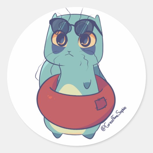 布告者の管のステッカー ラウンドシール (正面)