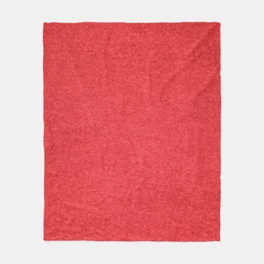 布地の赤い織物材料 フリースブランケット (正面)