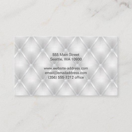 布張りホワイトパディング材 名刺 (裏面)