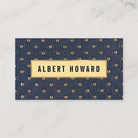 布張り革 名刺 (正面)