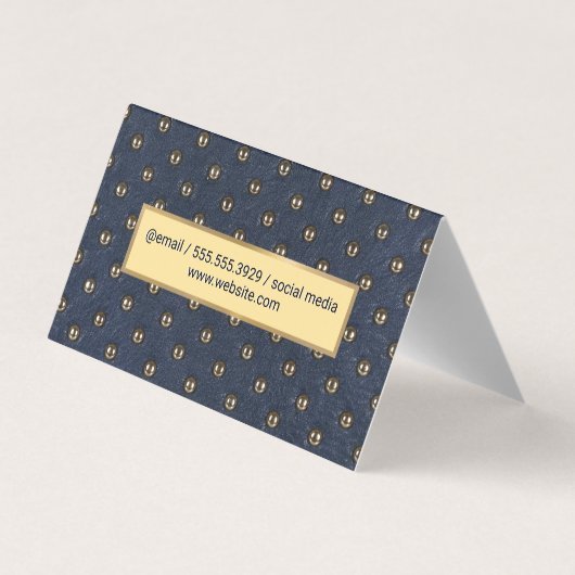 布張り革 名刺 (裏面)