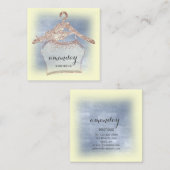 布掛けドレスファッションショップ金ゴールドバラ スクエア名刺 (正面/裏面)