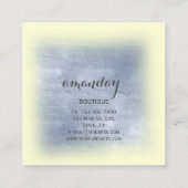 布掛けドレスファッションショップ金ゴールドバラ スクエア名刺 (裏面)