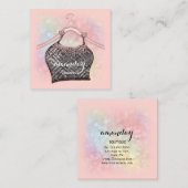 布掛けバラファッションブロガー美しいブロガー スクエア名刺 (正面/裏面)