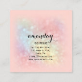 布掛けバラファッションブロガー美しいブロガー スクエア名刺 (裏面)