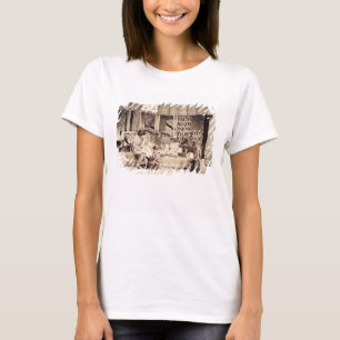 布日本の屋c.1890(手彩色の写真) tシャツ
