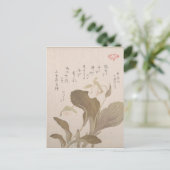 布袋の花 – 久保春満日本の(Kobo Shunman) ポストカード (スタンド正面)