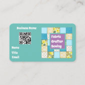 布製の木工芸品 名刺 (正面)