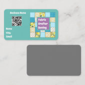 布製の木工芸品 名刺 (正面/裏面)