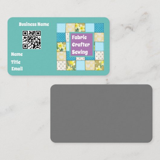 布製の木工芸品 名刺 (正面/裏面)