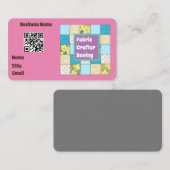 布製の木工芸品 名刺 (正面/裏面)