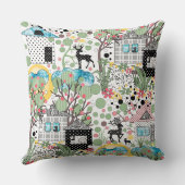 布製アップリケ素朴な庭園 クッション (裏面)