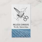布製ハサミ |シンブルと針 名刺 (正面)