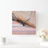 帆およびロープのクローズアップ|メイン、キャムデン スクエア壁時計 (ホーム)