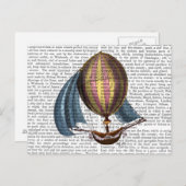 帆が青い航空船 ポストカード (正面/裏面)