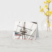 帆なし船舶 カード (黄色い花)