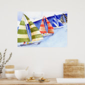 帆のあるおもしろい ポスター (キッチン)