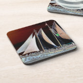 帆の下のボート コースター (左側)