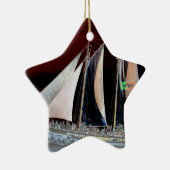 帆の下のボート セラミックオーナメント (右)