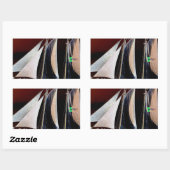 帆の下のボート 長方形シール (シート)