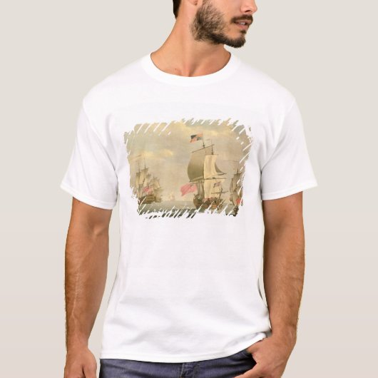 帆の下の英国の艦隊 Tシャツ (正面)