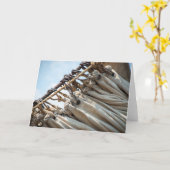 帆の折目 カード (黄色い花)