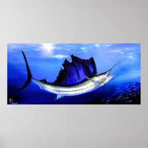 帆の魚「リール処理」 ポスター