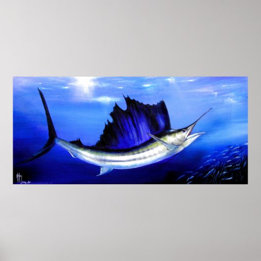 帆の魚「リール処理」 ポスター (正面)