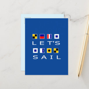 帆は暗い色カラフルで航海の行こう ポストカード