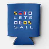 帆は暗い色カラフルで航海の行こう 缶クーラー (正面)