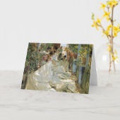 帆を修理するJoaquín Sorolla- カード (黄色い花)