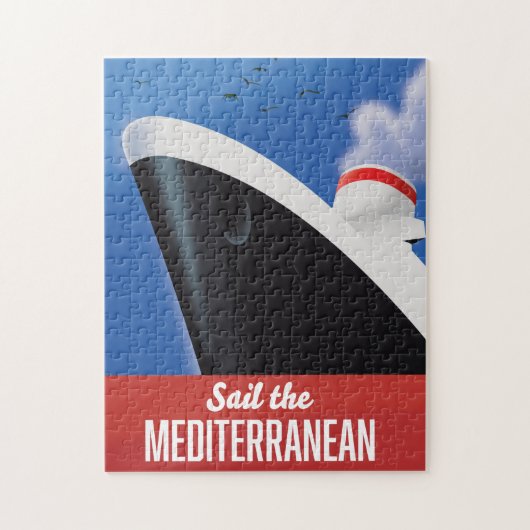 帆を地中海の張る ジグソーパズル (縦)