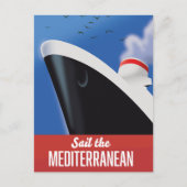 帆を地中海の張る ポストカード (正面)