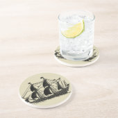 帆を張った船舶のシルエット コースター (側面)