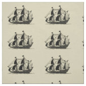 帆を張った船舶のシルエット ファブリック (見本)