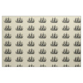 帆を張った船舶のシルエット ファブリック (ファットクウォーター)